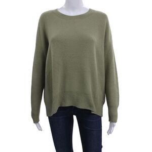 Theo & Spence Women Pullover Sweater Green Crew Neck Long Sleeve Size S